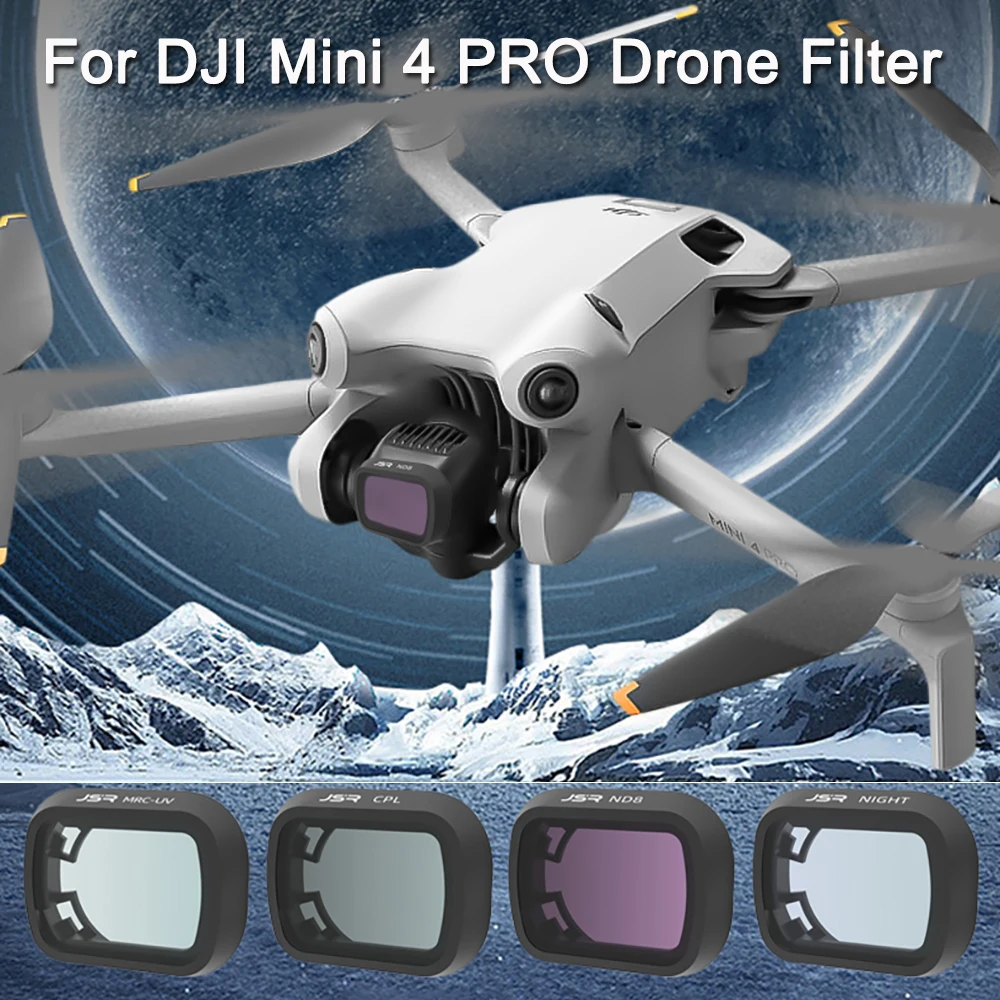 Фото Набор фильтров для объектива DJI Mini 4 Pro: ND8, ND16, ND32, ND64, ND256, ND1000, CPL, ND8PL, ND16PL, ND32PL. Аксессуар для дрон-фотографии. №1