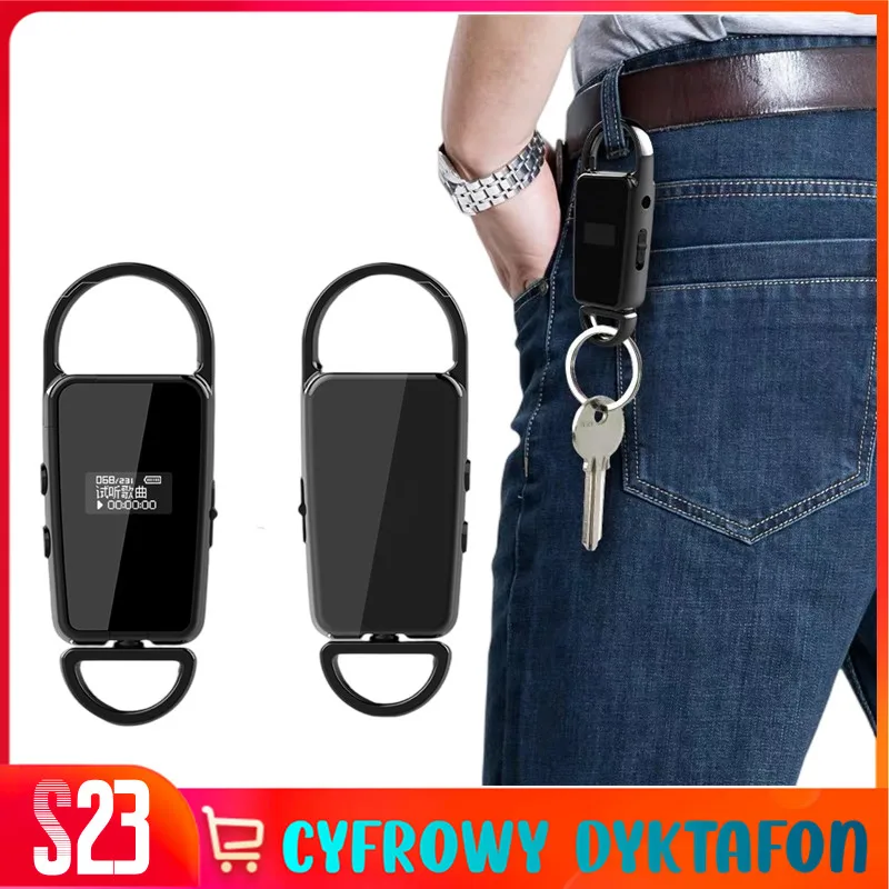 

S23 keychain digital voice recorder ai smart HD noise reduction recorder mini portable MP3 recording