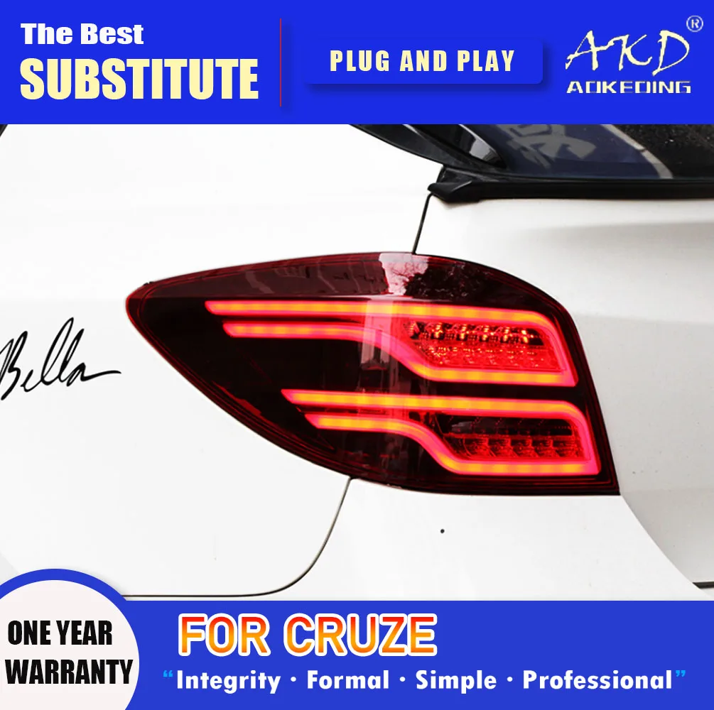 

Задняя фара AKD для Chevrolet Cruze Hatchback, светодиодный Tail 2009-2014 Cruze, задний противотуманный сигнал поворота, автомобильные аксессуары