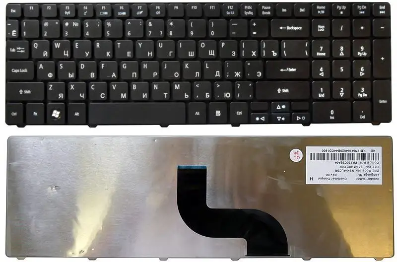 Клавиатура для Acer Aspire 5552G Чёрная Матовая | Компьютеры и офис