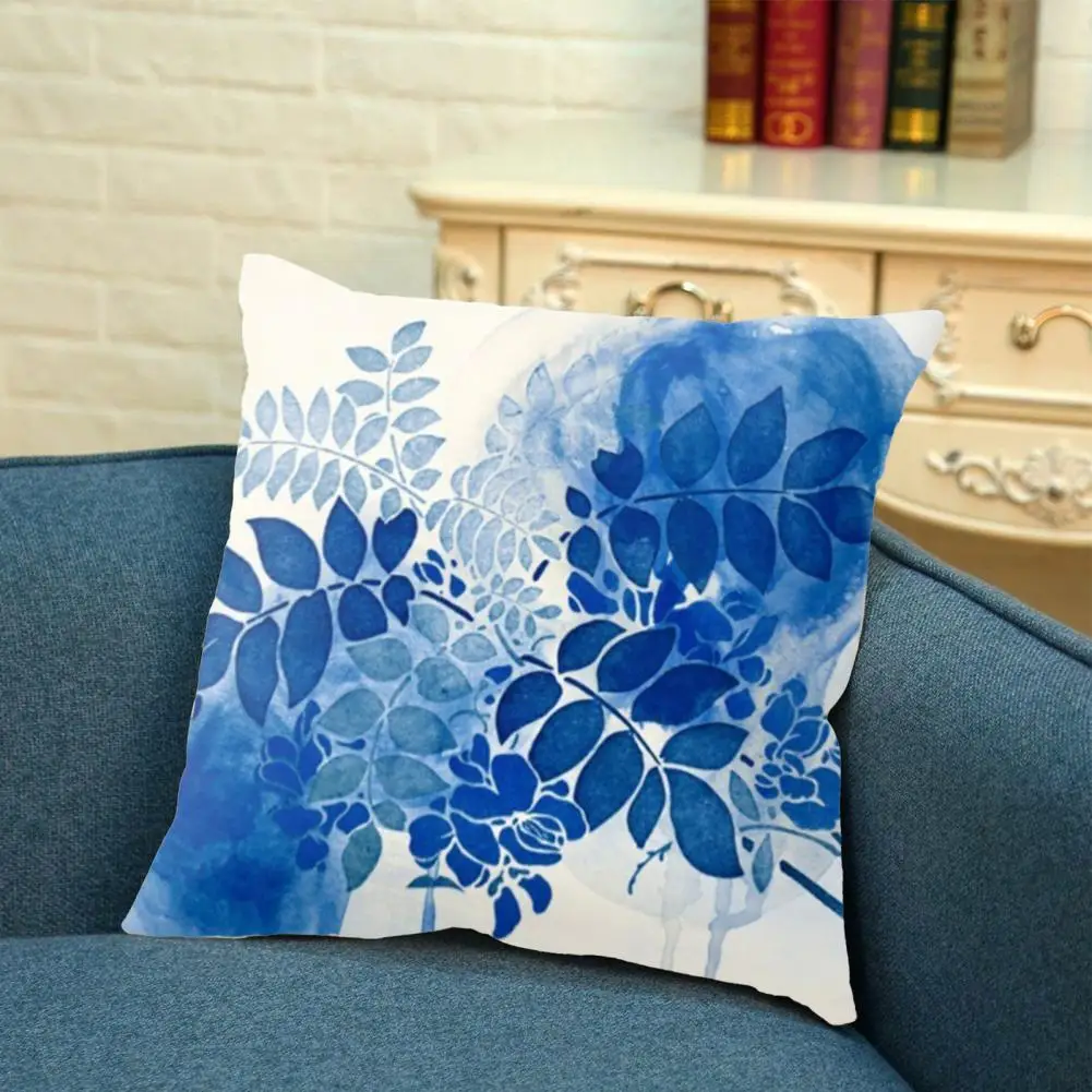 

Square Attractive Nordic Modern Floral Cushion Cover Thick Pillow Case Shrink-resistant Home Decor