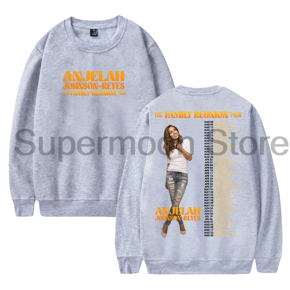 Фото Anjelah Johnson The Family Reunion Tour 2025, уличная одежда с круглым вырезом и длинными рукавами, мужские и женские толстовки №3