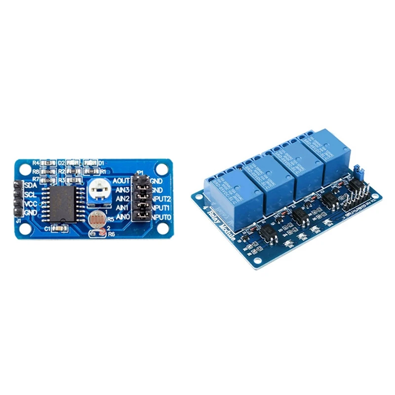 

Hot 3C-1X Relay Module 4 Channel DC 5V For Arduino UNO R3 & 1PCS PCF8591 Module AD/DA Conversion Analog-Digital/Digital-Analog