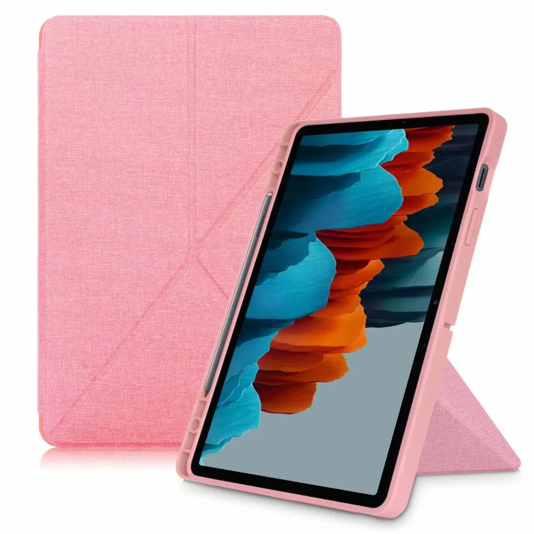 

Чехол для Samsung Galaxy Tab S7 11 FE Plus 12,4 с S-образным держателем, Горизонтальная и вертикальная складная подставка, Магнитный чехол