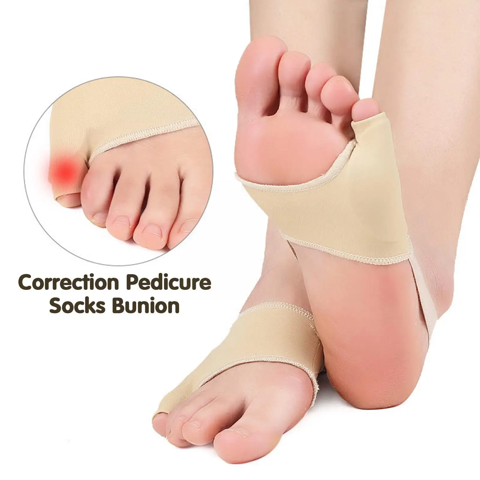 

1Pair Soft Bunion Corrector Little Toe Orthopedic Splint Hallux Thumb Care Overlapping Foot Straightener Valgus Adjuster D0M6