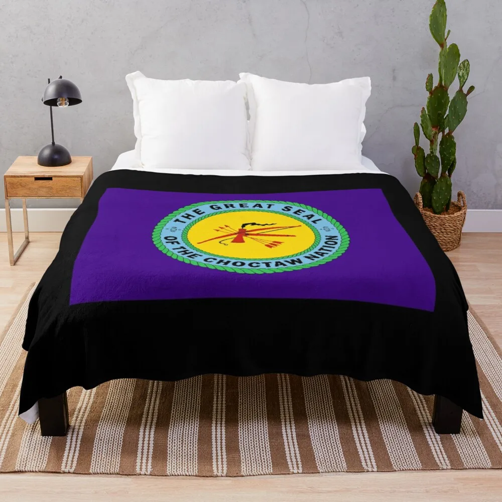 

Choctaw Нация Флаг плед одеяло с мехом большое одеяло