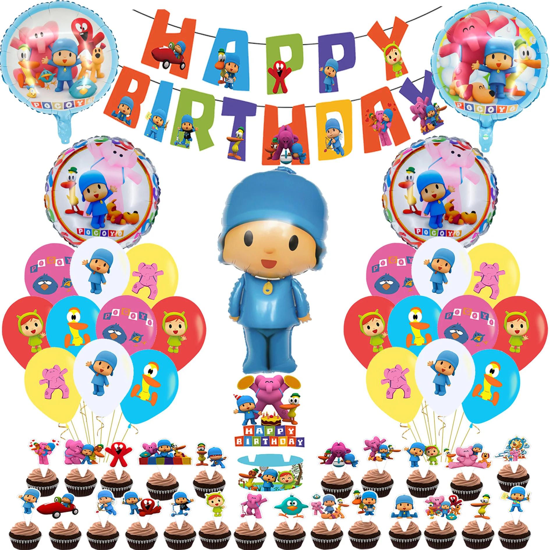 Воздушные шары poоты Eily Pato на день рождения баннер для вечеринки в честь ребенка