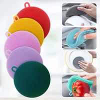 5pieces silicone sponge dish washing kitchen scrubber multipurpose non stick cleaning itchen gadgets brush accessories