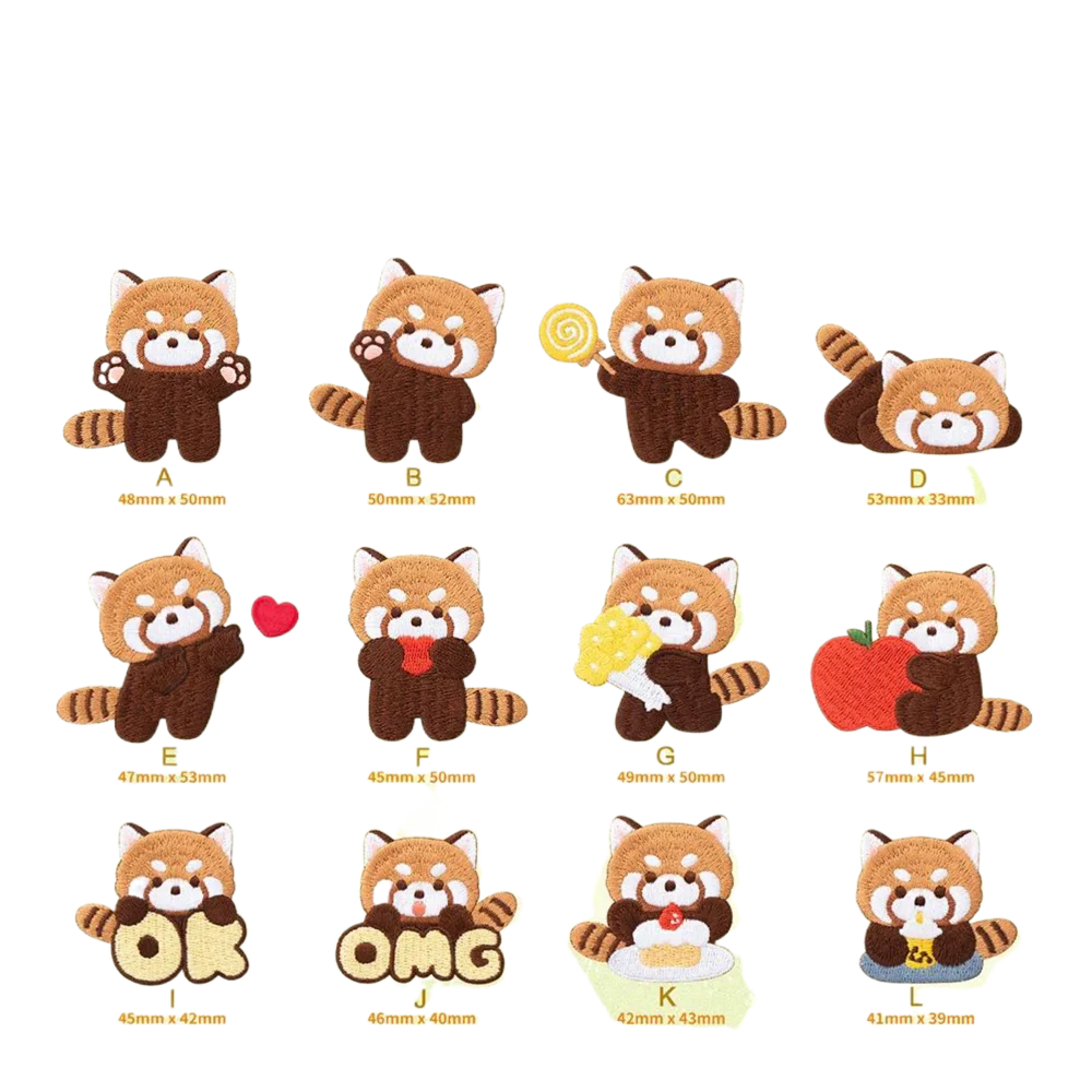 1 шт. симпатичная мультяшная красная панда дизайнерская накладка модная наклейка