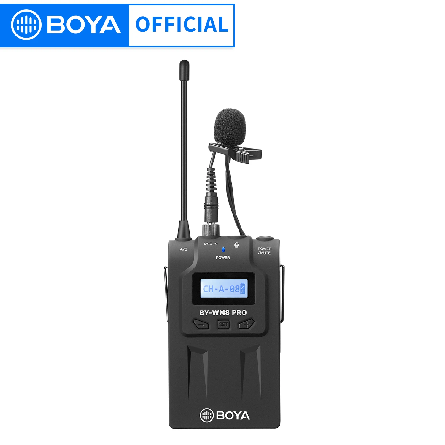 

BOYA TX8 Pro UHF Condenser Wireless Lavalier Microphone Transmitter Kit 100m Transmission Distance for RX8 BY-WM8 Pro K1 K2
