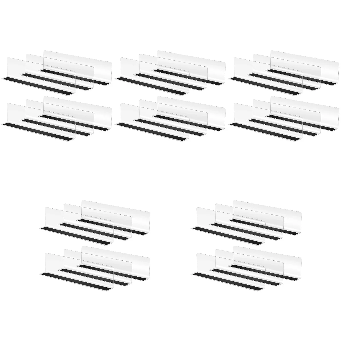 

30 pcs Practical Commodity Divider Shelf Separator Shelf Dividers Clear Shelf Dividers Commodity Clapboards