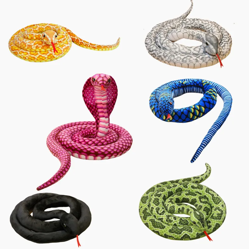 Various Simulation Snake Plush Large Size Joking Doll Lifeli