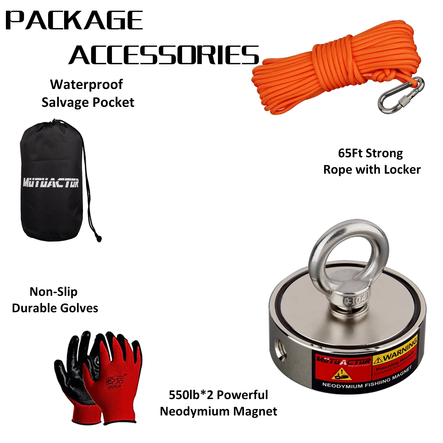 Двухсторонний сильный неодимовый магнит для рыбалки кг x 2 прочный веревочный