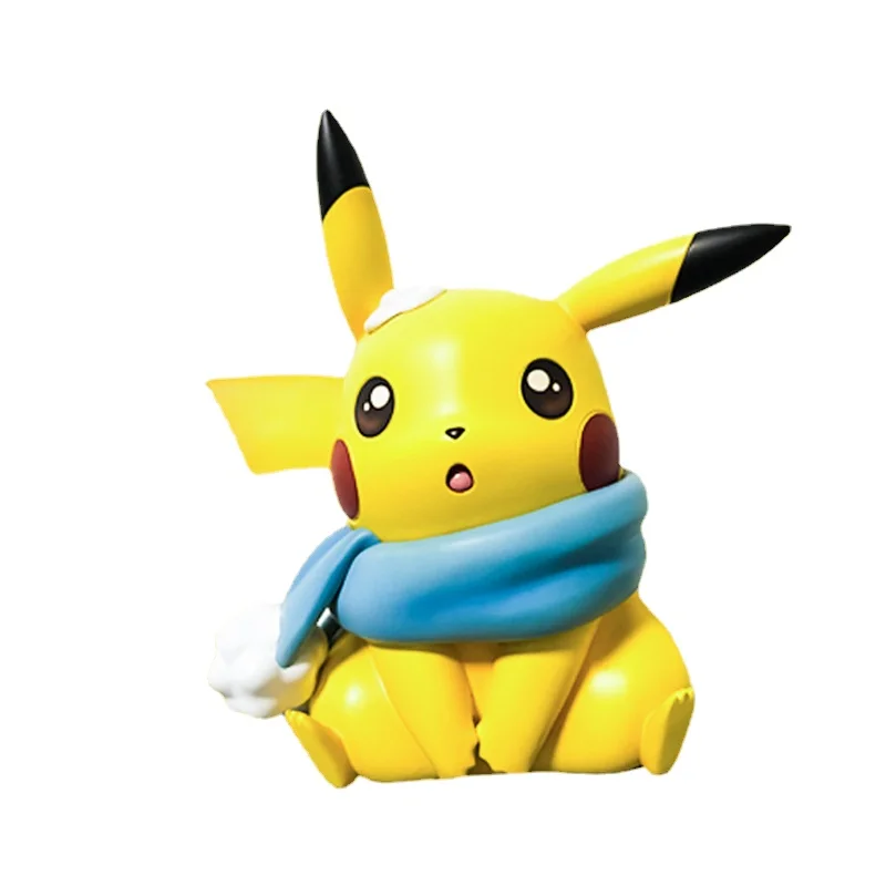 

Pokemon GK Handmade High-quality Christmas Lovely Wear A Scarf Pikachu Ornaments Model Children's Christmas Birthday Gifts Toys