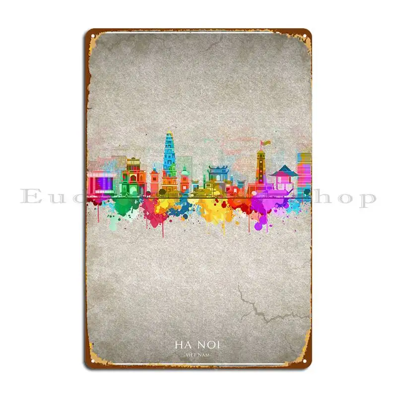 

Металлический плакат Ha Noi для дома, железный оловянный плакат для гостиной