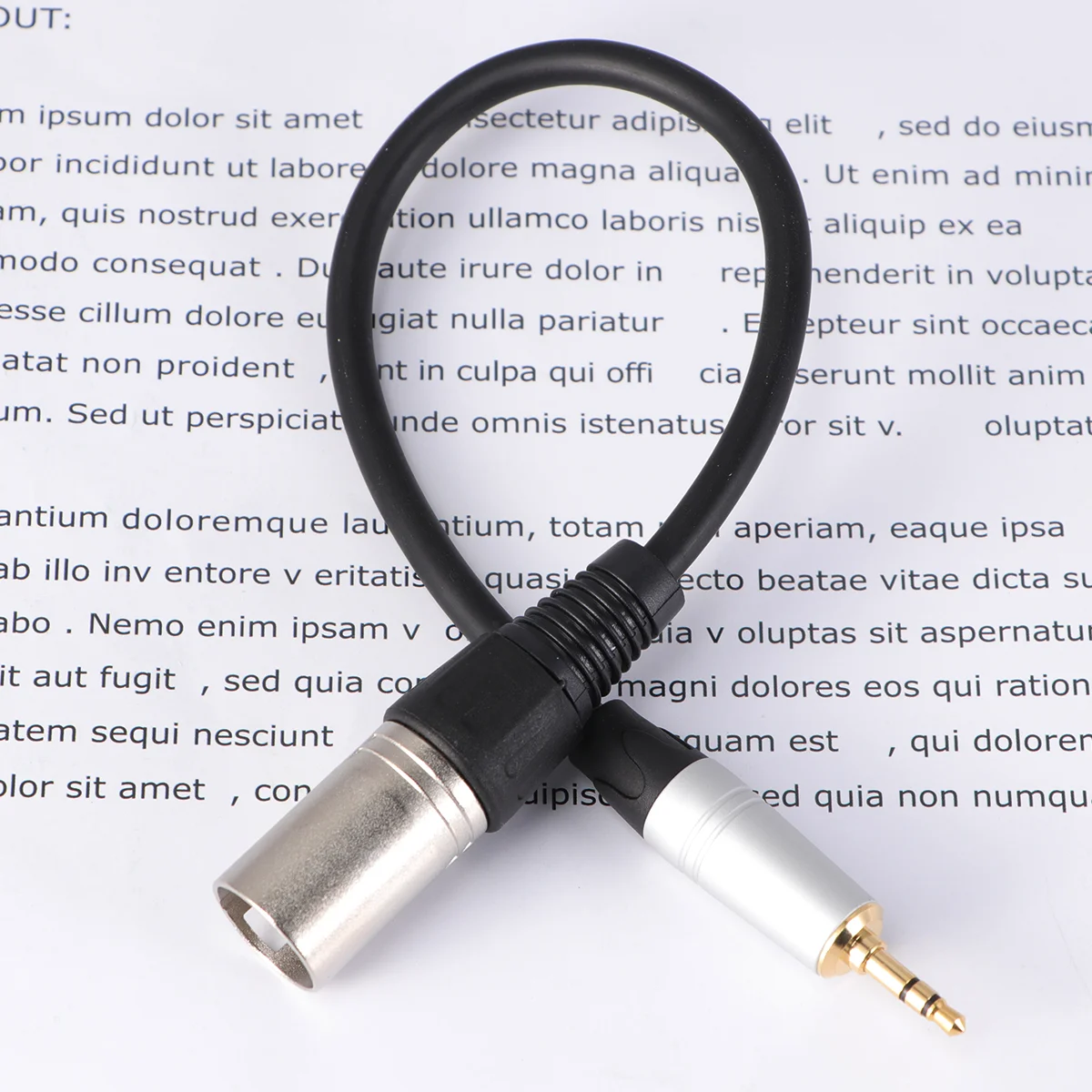 

1 Pc Audio Cable Stereo 3.5mm Male to XLR Male Adapter Connector for Speaker