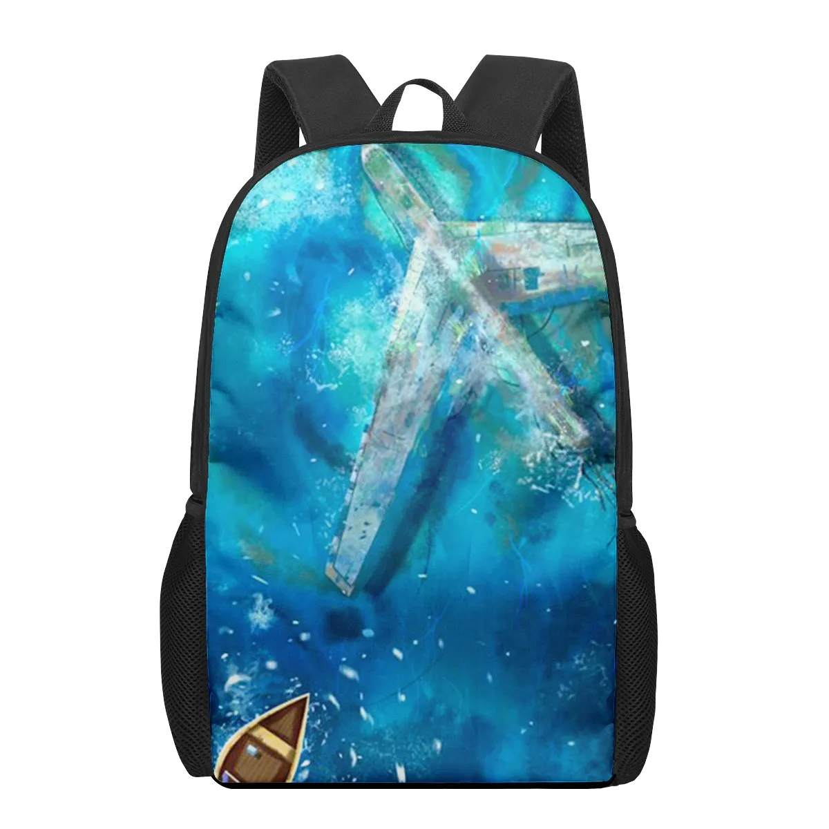 aircraft sky Print School Bags for Boys Girls Primary Students Backpacks Kids Book Bag Satchel Back Pack