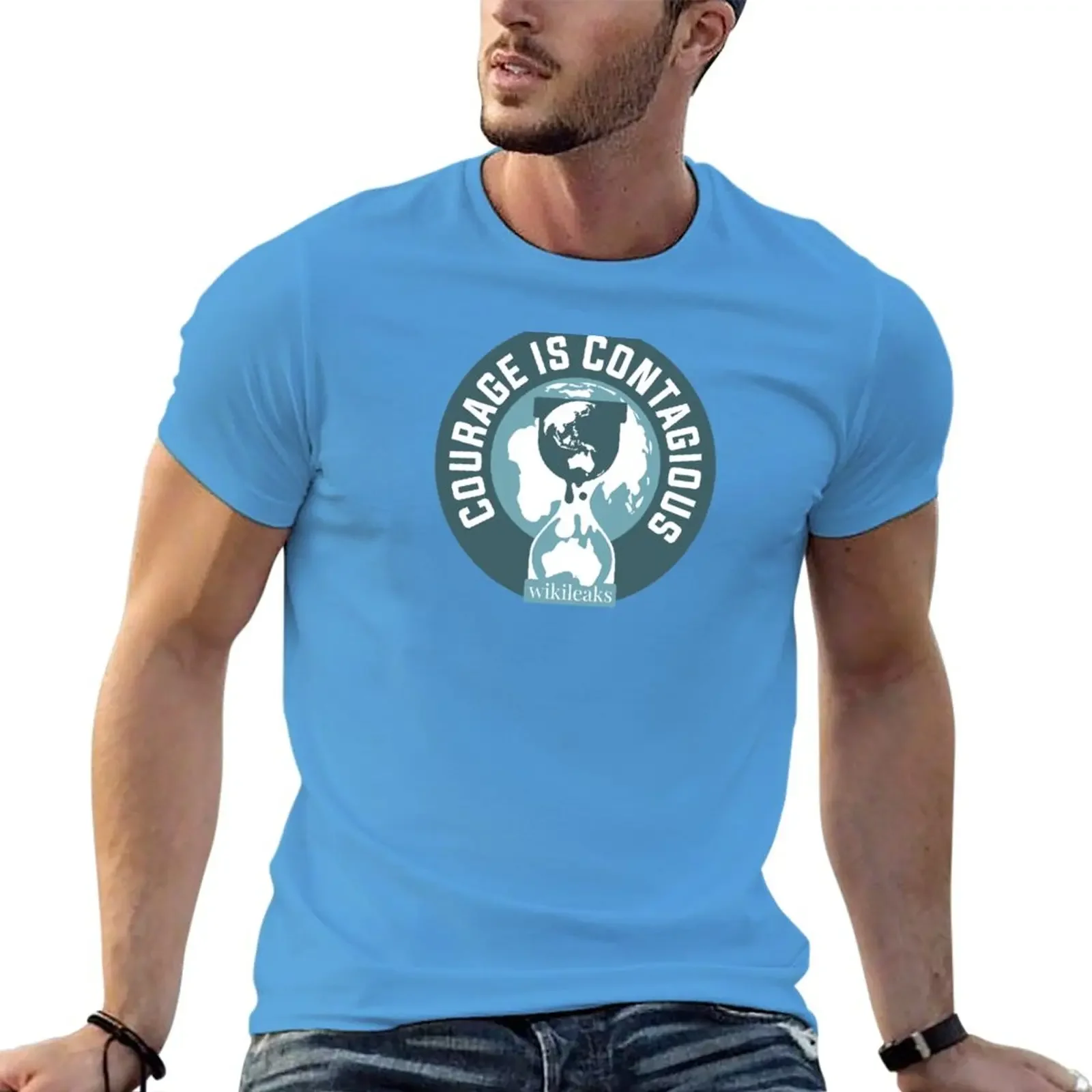 Новая футболка с надписью смелость и заметность-WikiLeaks женские топы белые мужские