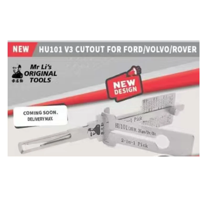 Фото Последняя версия 2024 года, оригинальные инструменты Lishi Mr LI's Tools HU101 V3 ING Dr Bt 2 в 1, вырез для Ford olvo Rover Car ock Pick Tools №1