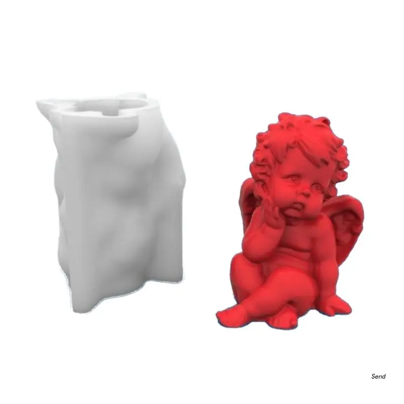 

3D форма в форме маленького ангела, фотография настольной лампы