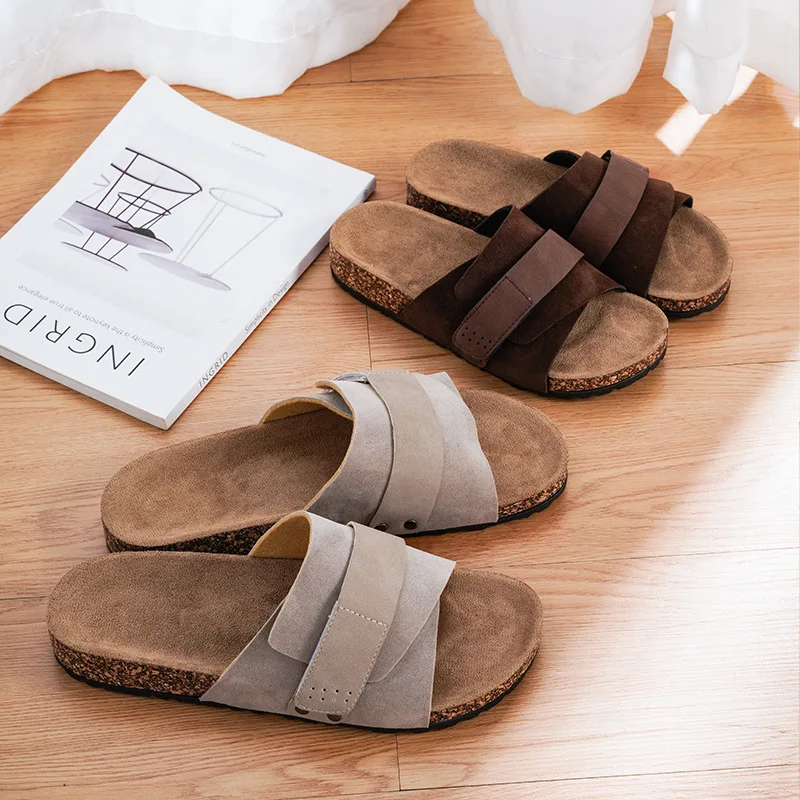 

Женские шлепанцы Cork, летние пляжные повседневные шлепанцы, мюли, сандалии с липучками, обувь на платформе, женская обувь 2023