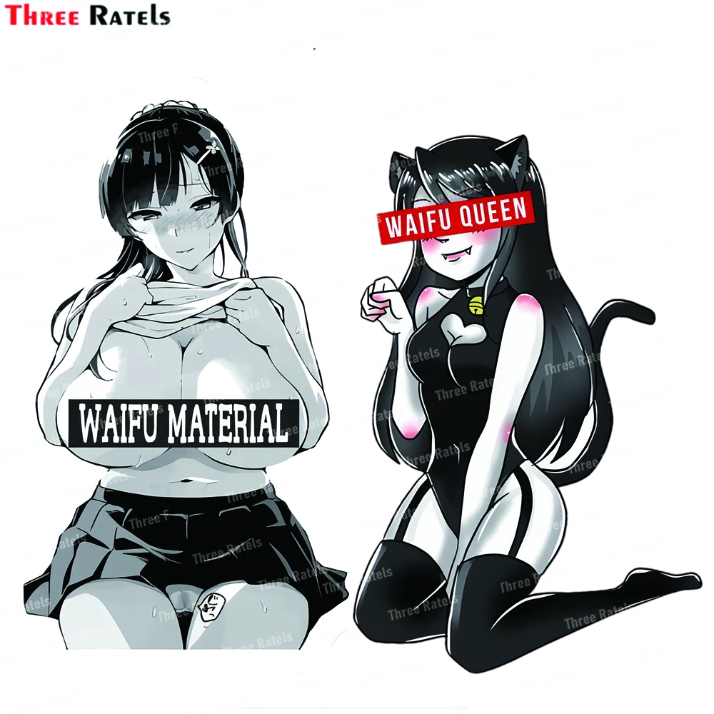 Три Ratels J999 Waifu материал Lewd Ecchi Ahegao грудая аниме девушка наклейка для ноутбука багажа скейтборда украшение