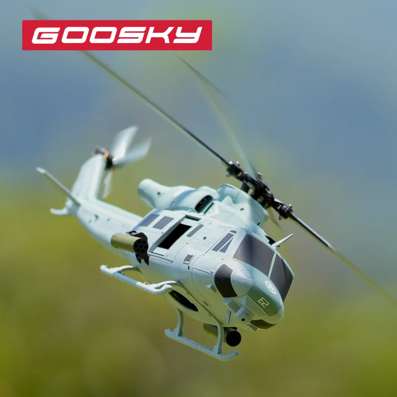 Фото Радиоуправляемый вертолет GOOSKY UH-1Y Venom Huey E2, 3D-симуляция трюков, масштабная модель военной техники для полетов на открытом воздухе, для взрослых любителей хобби. №3