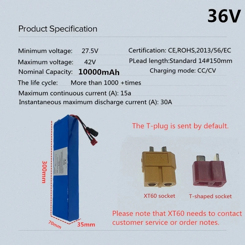 36 В 10S3P 10Ah для Samsung 33G 18650 3350 мАч с 15A 10S BMS 42 в литиевый аккумулятор электровелосипед