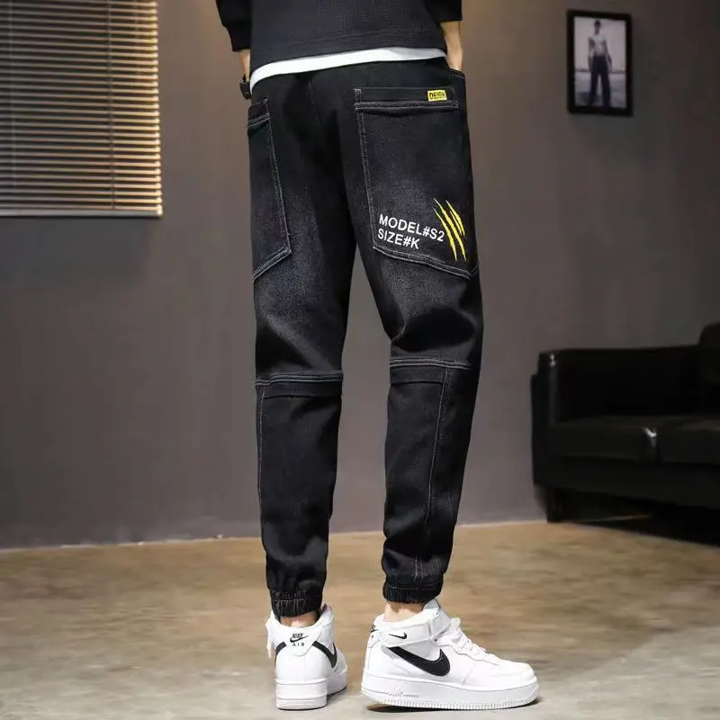 

Autumn and winter new nine-point jeans men slim gray small feet stretch casual pants men's Korean version of the trend trousers