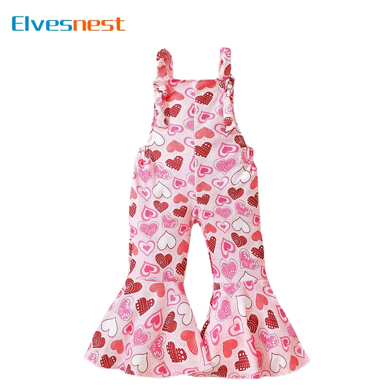

Fashion Flower Print Children Clothes Girl Jumpsuit Summer Baby Girls Flare Pants Cotton Kids Jumpsuits 1-4 Years
