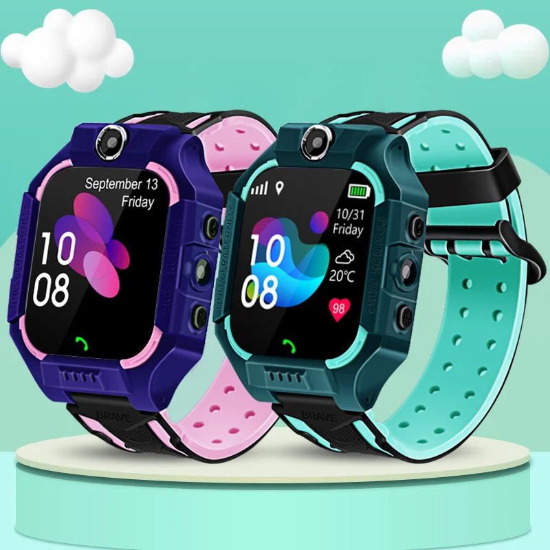 

New Kids Smart Watch 2G Sim Card LBS Tracker SOS Camera Children Mobile Phone Voice Chat Smartwatches Math Game Flashlight