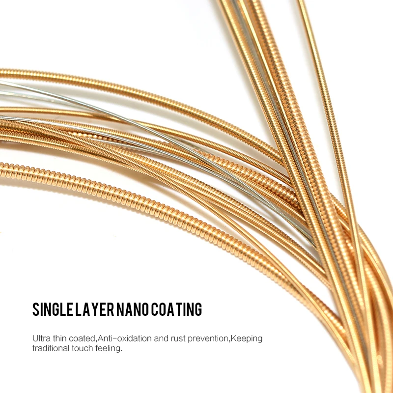 Струны для акустической гитары Orphee высокоуглеродистая сталь шестиугольный