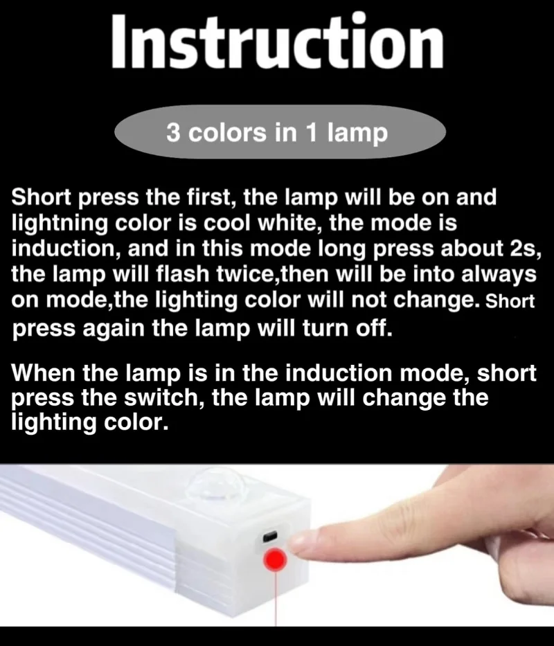 Kiholite подсветка под шкафом с беспроводной трубкой светодиодная PIR-датчик движения