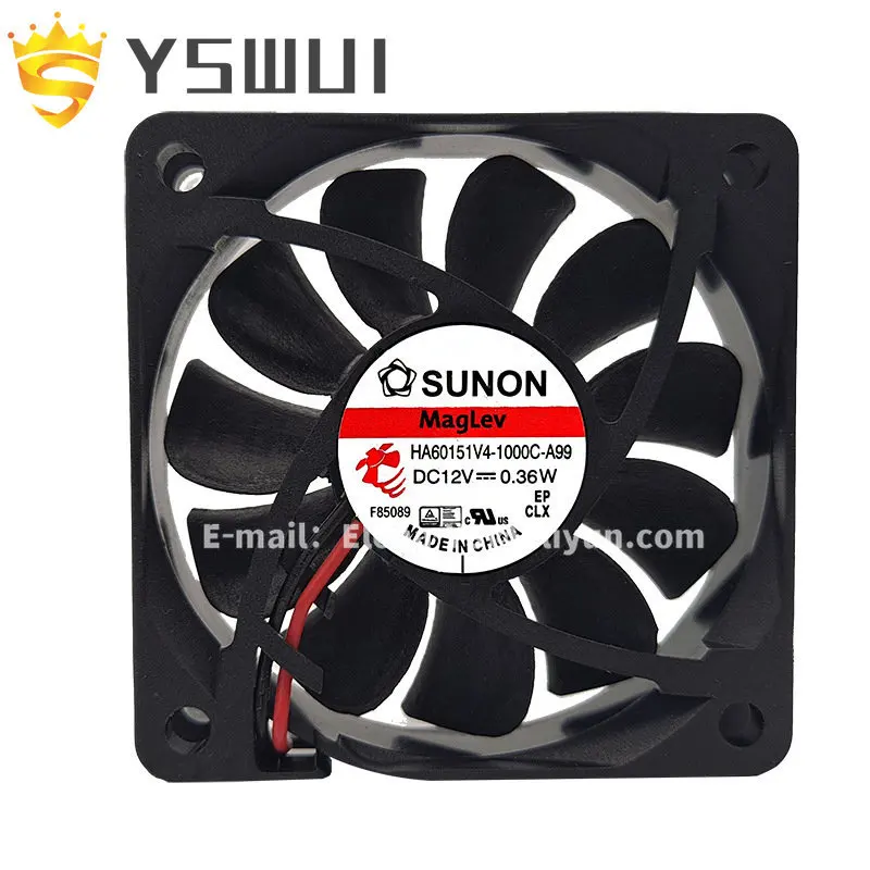 

Original HA60151V4-1000C-A99 6015 6cm 60mm DC 12V 0.36W Two Lines Ultra-quiet Cooling Fan