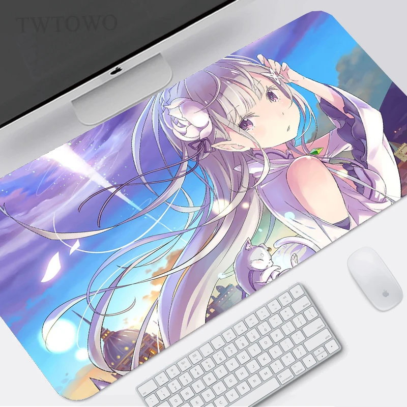 

Re:life in a Different World From Zero Mouse Pad Gamer XL Computer Home Mousepad XXL Desk Mats Soft Natural Rubber Carpet