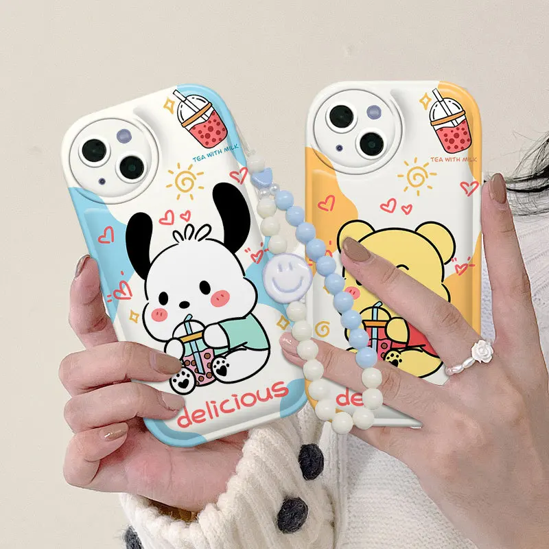 

Женский чехол Sanrio, милый чехол для IPhone13/max Girl, полноразмерный защитный чехол