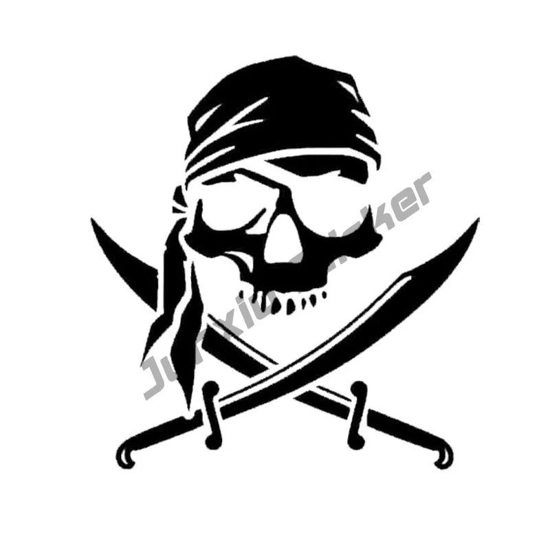 

Fashion Pirate Styling Cartoon Creative Stickers Window Bumper Cover Scratches Decal Decoration Accessories Glue Sticker KK16cm