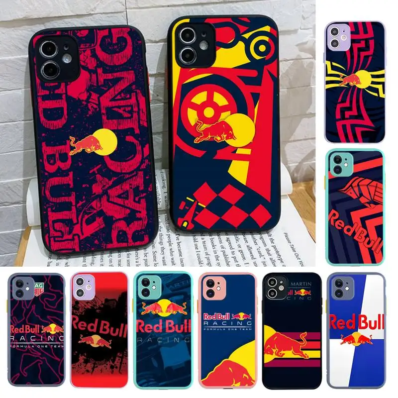 

Red-d Energy B-Bull Hot Drink Phone Case for iPhone X XR XS 7 8 Plus 11 12 13 pro MAX 13mini Translucent Matte Case