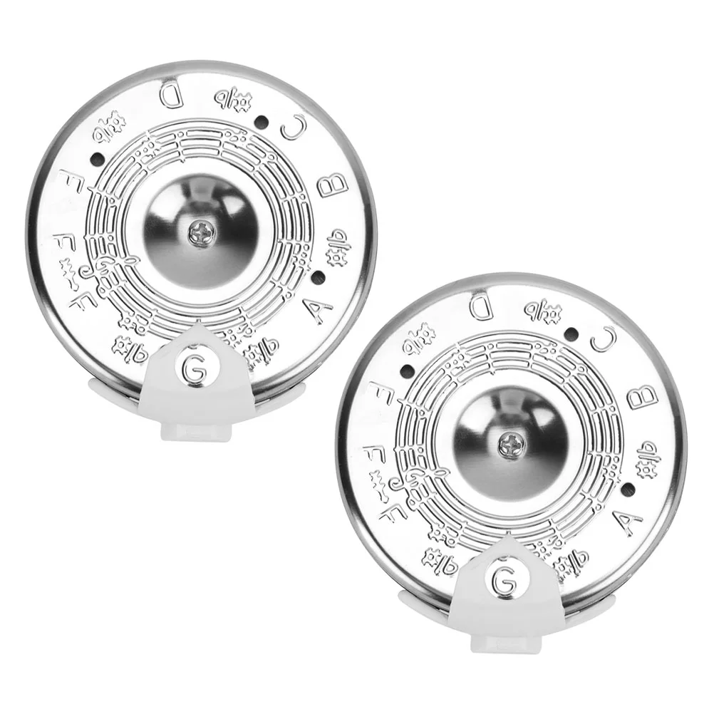 

2pcs Guitar Tuner Pitch Pipe 13 Holes F-F C-C Note Key Chromatic Tuning Device