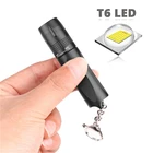 Миниатюрный светодиодный фонарик, суперъяркий маленький водонепроницаемый фонарик с брелоком для ключей, с бусинами, с питанием от батарейки AA, для улицы