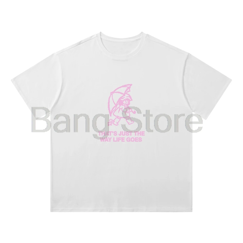 Хлопковая футболка Gracie Abrams That's Just the Way Life Goes унисекс топы с круглым вырезом и