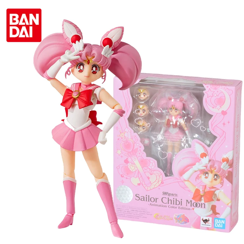 

Bandai SHFiguarts Sailor Moon Chibiusa Animation Colour Edition Joints Movable Kawaii Anime Action Figure Toys for Girls Gifts