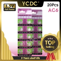 ycdc 20pcs 1 55v ag6 sr920sw sr69 sr921 button coin cell batteries sb an 280 31 v371 d371 605 alkaline battery for watch remote