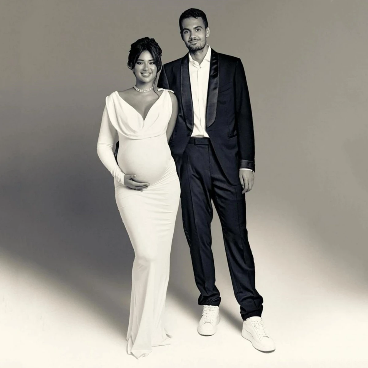 Сексуальные облегающие длинные платья для будущей матери с открытой спиной