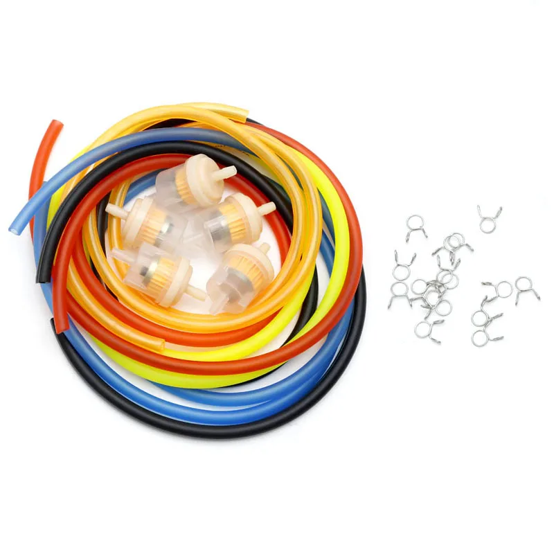 

Запчасти для мотоциклов 6 мм, мотоциклетный газовый топливный фильтр, шланг для бензиновой трубы + 4 зажима, мотоциклетный скутер, внедорожны...