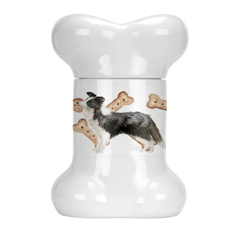 

CK2344BSTJ Border Collie Bone Shaped Treat Jar, , multicolor
