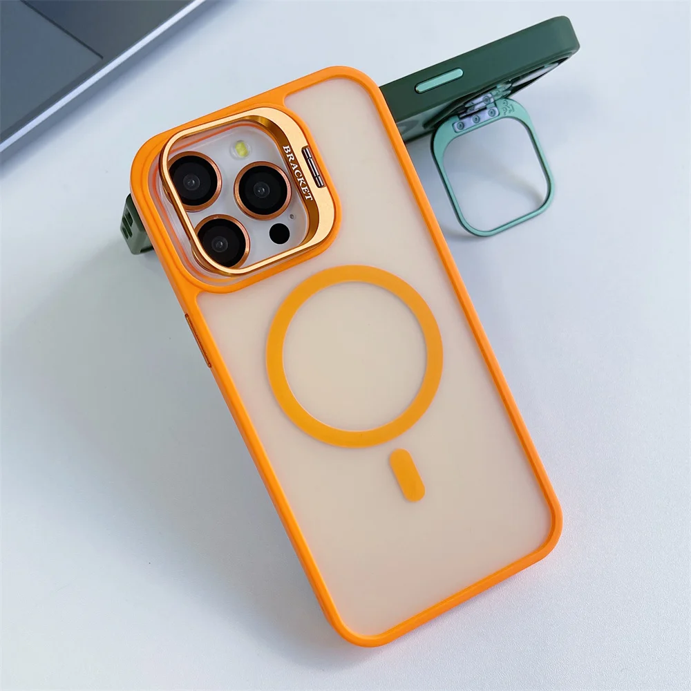 Роскошный держатель для объектива с беспроводной зарядкой Magsafe чехол телефона