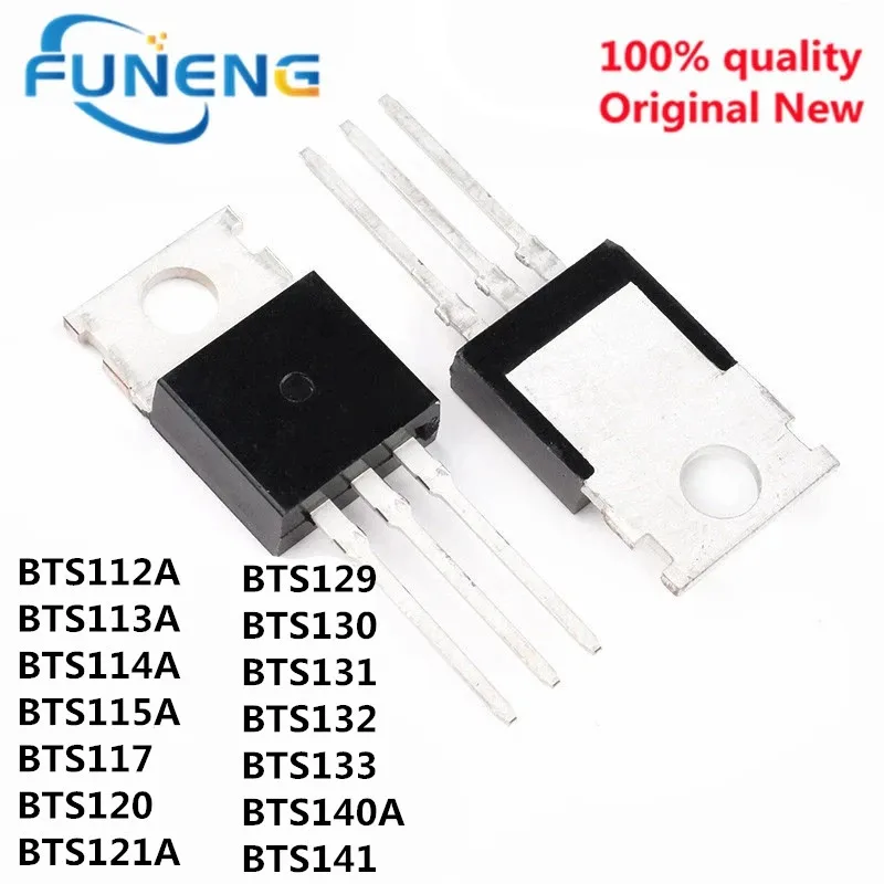 

10 шт. BTS112A BTS113A BTS114A BTS115A BTS117 BTS120 BTS121A BTS129 BTS130 BTS131 BTS132 BTS133 BTS140A BTS141 BTS149 TO-220