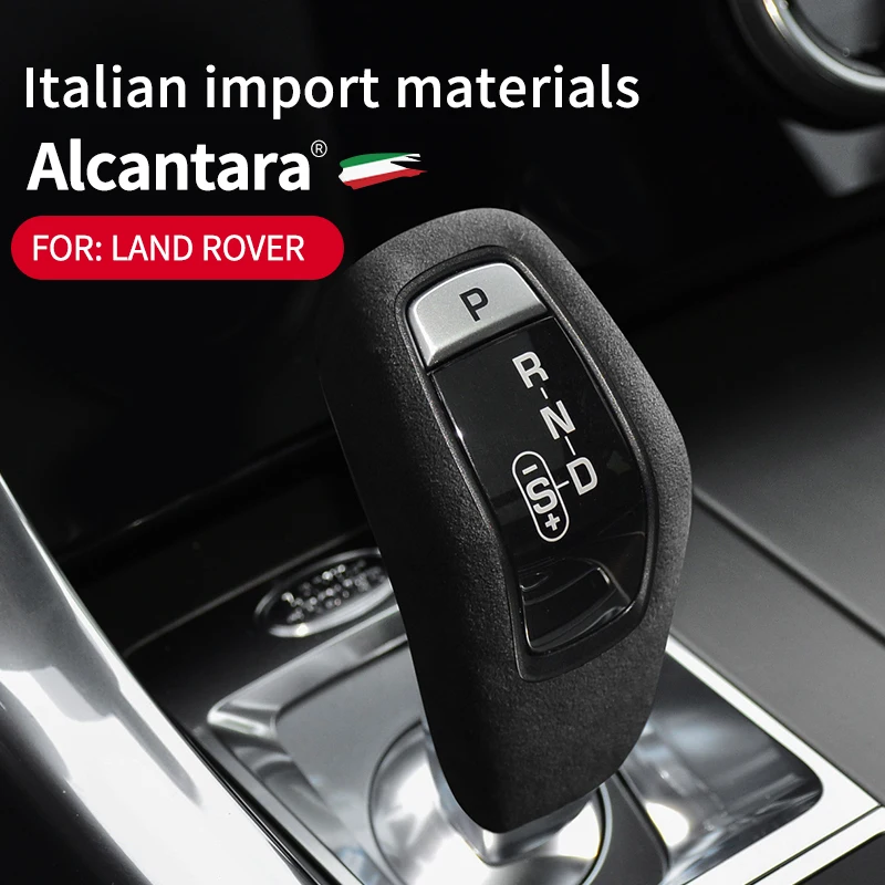 

Alcantara Suede Car Gear Shift Knob Cover Decorative Sticker For land rover range rover sport discovery Sport Range Rover Evoque