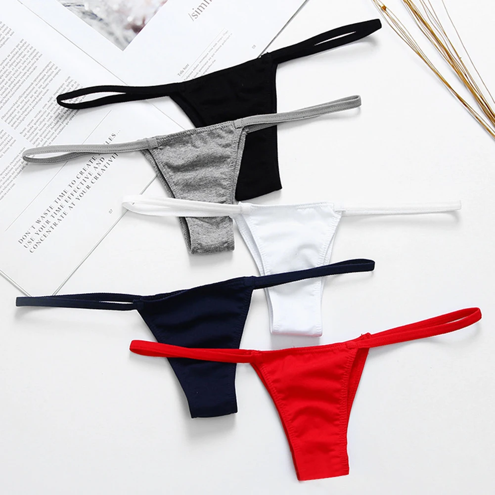 Womens Tiny G-string Bare Butt Underwear Female Sexy Briefs T-back Thongs Micro Bikini Trunks Small Underpants Low Rise Knickers